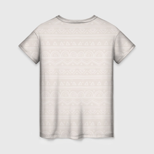 Женская футболка 3D с принтом Лиса в перьях, вид сзади #1
