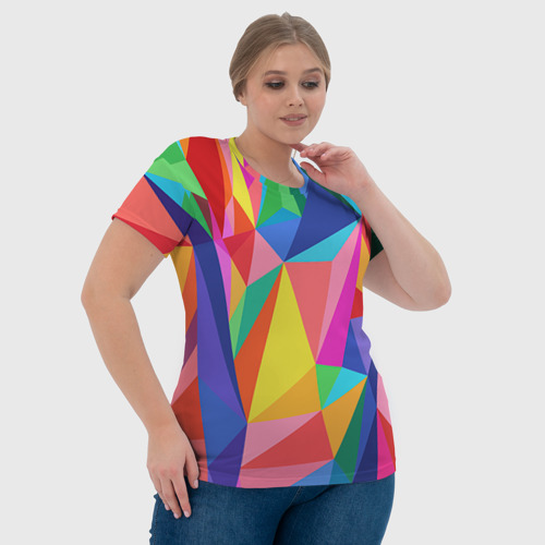 Женская футболка 3D с принтом Радуга, фото #4