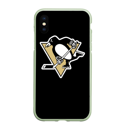 Чехол для iPhone XS Max матовый с принтом Pittsburgh Penguins Malkin, вид спереди #2
