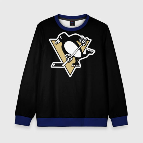 Детский свитшот 3D с принтом Pittsburgh Penguins Crosby, вид спереди #2