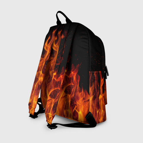 Рюкзак 3D с принтом Огонь - языки пламени, вид сзади #1