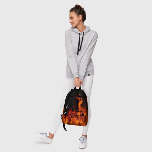 Рюкзак 3D с принтом Огонь - языки пламени, фото #6