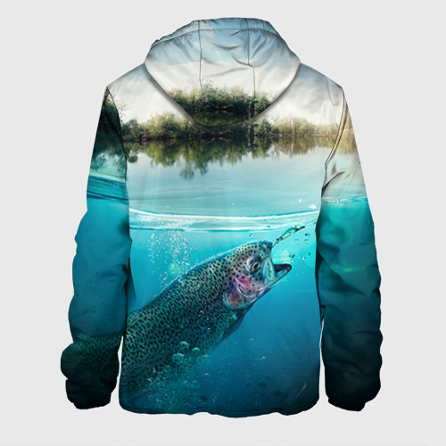 Мужская куртка 3D с принтом Рыбалка, вид сзади #1