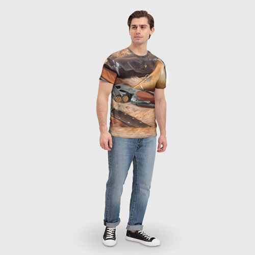 Мужская футболка 3D с принтом Охотничье, вид сбоку #3