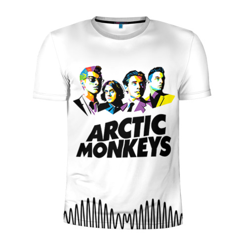 Мужская футболка 3D спортивная с принтом Arctic Monkeys 2, вид спереди #2