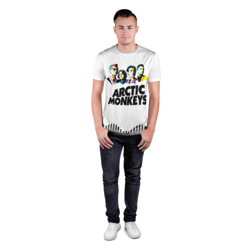 Мужская футболка 3D спортивная с принтом Arctic Monkeys 2, вид сбоку #3