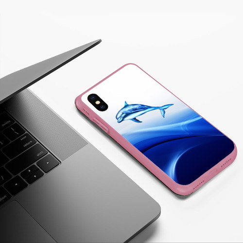 Чехол для iPhone XS Max матовый с принтом Дельфин, фото #5