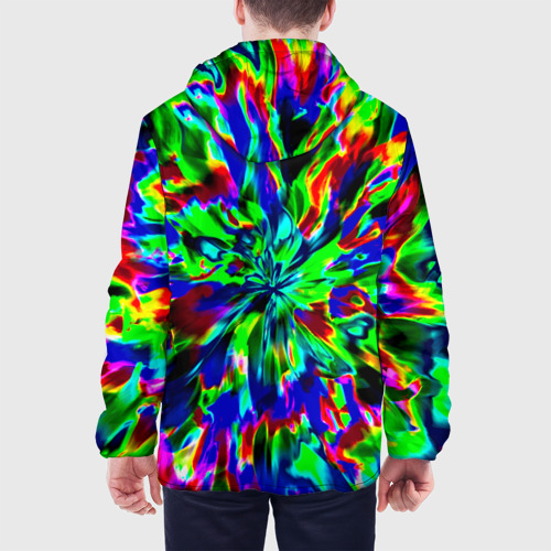 Мужская куртка 3D с принтом Абстракция красок, вид сзади #2
