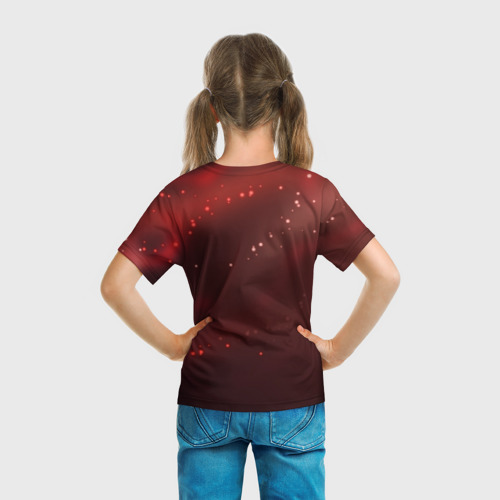 Детская 3D футболка с принтом Rock'n'Roll, вид сзади #2