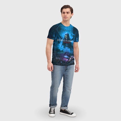 Мужская футболка 3D с принтом Avenged Sevenfold, вид сбоку #3