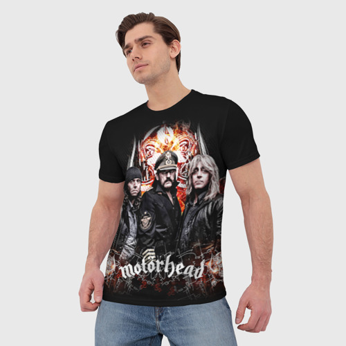 Мужская футболка 3D с принтом Motorhead, фото на моделе #1