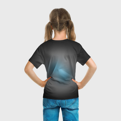 Детская футболка 3D с принтом BMW, вид сзади #2