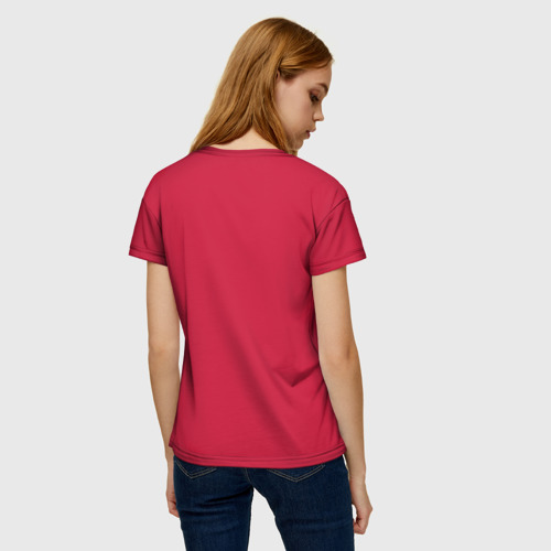 Женская футболка 3D с принтом YOU`LL NEVER WALK ALONE, вид сзади #2