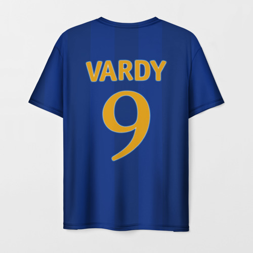 Мужская 3D футболка с принтом Лестер Сити Leicester Vardy 9, вид сзади #1