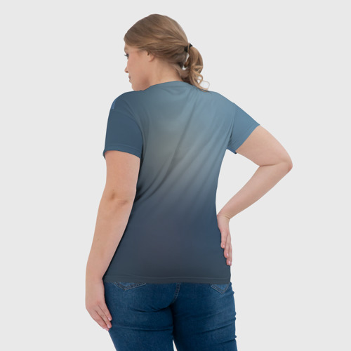Женская футболка 3D с принтом Crystal Maiden, вид сзади #2