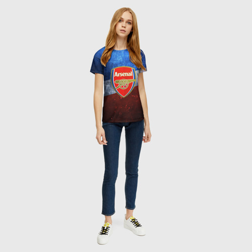 Женская футболка 3D с принтом Арсенал, вид сбоку #3