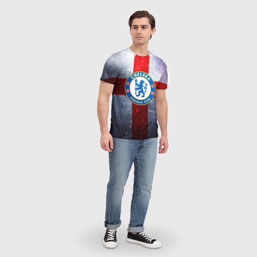 Мужская футболка 3D с принтом Челси, вид сбоку #3