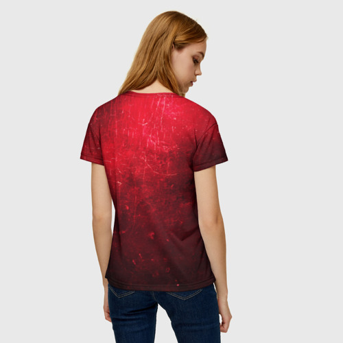 Женская футболка 3D с принтом Манчестер Юнайтед, вид сзади #2