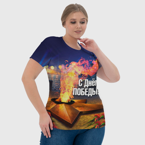 Женская футболка 3D с принтом День победы, фото #4