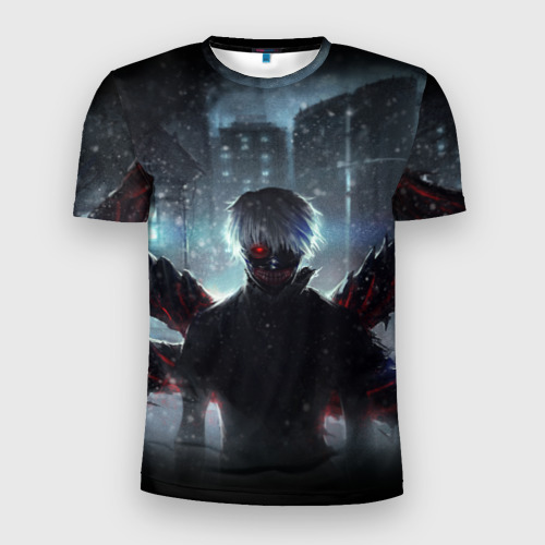 Мужская футболка 3D Slim с принтом Tokyo Ghoul, вид спереди #2