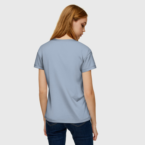 Женская футболка 3D с принтом Гагарин 8, вид сзади #2
