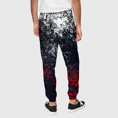 Мужские брюки 3D с принтом Брызги красок, вид сзади #2