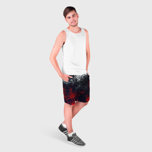 Мужские шорты 3D с принтом Брызги красок, фото на моделе #1