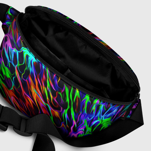 Поясная сумка 3D с принтом Разноцветные разводы, фото #6
