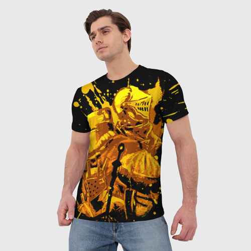 Мужская футболка 3D с принтом Dark souls knights, фото на моделе #1