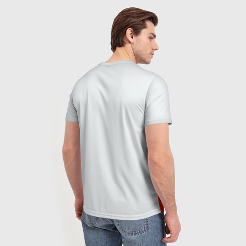 Мужская футболка 3D с принтом Гагарин, вид сзади #2