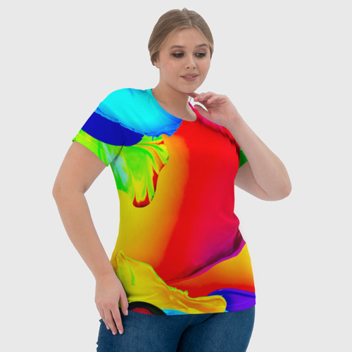 Женская футболка 3D с принтом Краска, фото #4