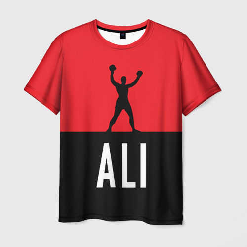 Мужская футболка 3D с принтом Muhammad Ali 3, вид спереди #2
