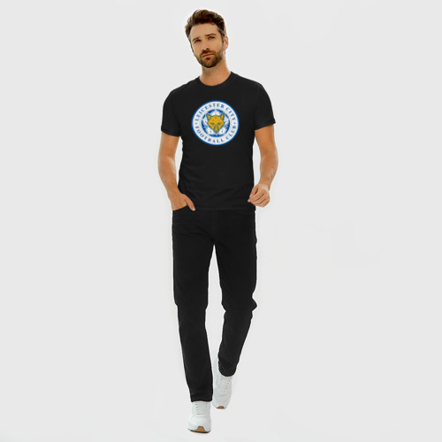 Мужская футболка премиум с принтом Лестер Сити, вид сбоку #3