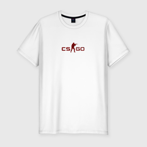 Мужская футболка хлопок Slim с принтом Cs:go - Crimson Web Style (Кровавая паутина), вид спереди #2