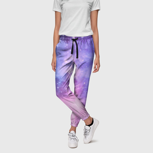 Женские брюки 3D с принтом Галактика, фото на моделе #1