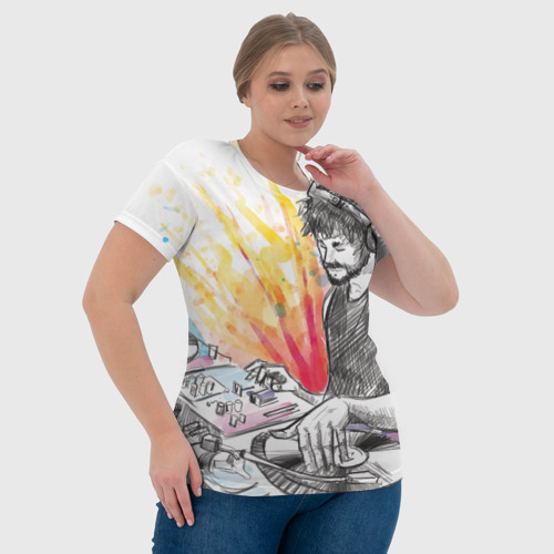 Женская футболка 3D с принтом DJ, фото #4