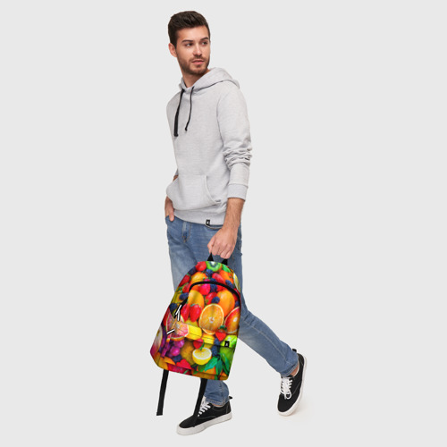 Рюкзак 3D с принтом Ягоды и фрукты, фото #5