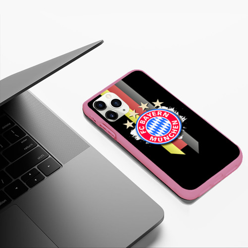 Чехол для iPhone 11 Pro Max матовый с принтом ФК Бавария, фото #5