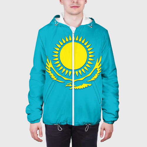 Мужская куртка 3D с принтом Казахстан, вид сбоку #3