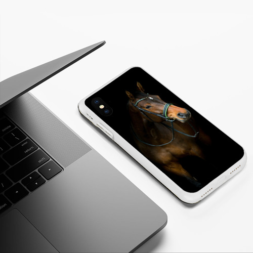 Чехол для iPhone XS Max матовый с принтом Породистый жеребец, фото #5