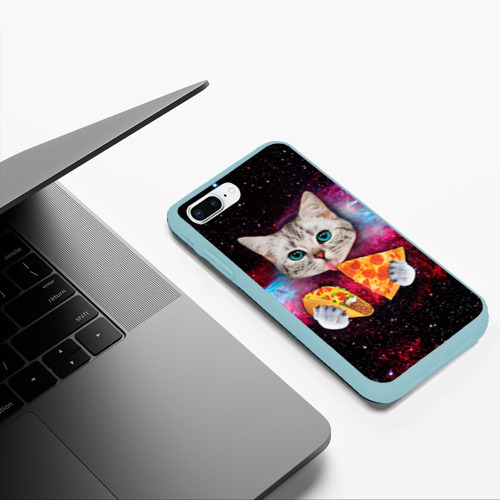Чехол для iPhone 7Plus/8 Plus матовый с принтом Кот с едой, фото #5