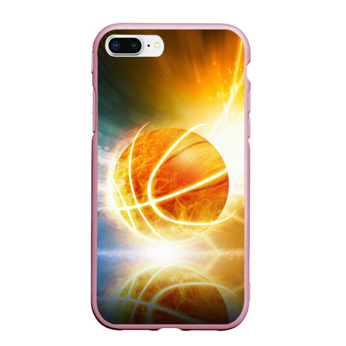 Чехол для iPhone 7Plus/8 Plus матовый с принтом Баскетбол - жизнь моя, вид спереди #2