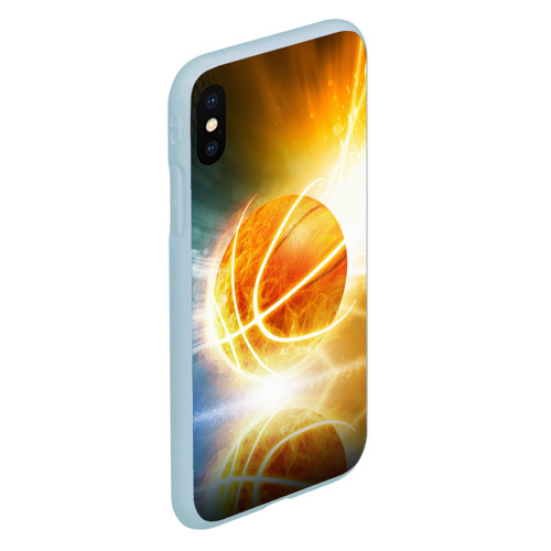 Чехол для iPhone XS Max матовый с принтом Баскетбол - жизнь моя, вид сбоку #3