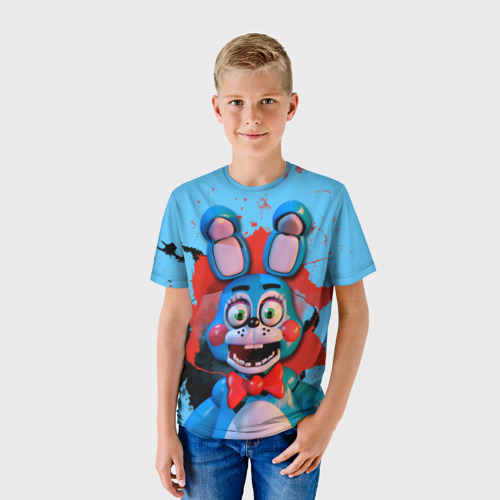 Детская 3D футболка с принтом Заяц, фото на моделе #1