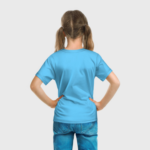 Детская 3D футболка с принтом Заяц, вид сзади #2