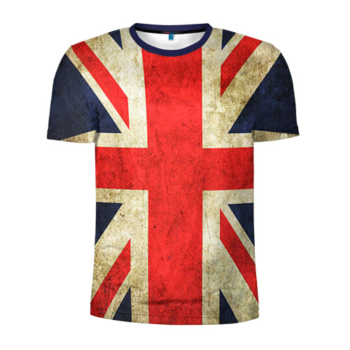 Мужская футболка 3D спортивная с принтом Великобритания, вид спереди #2