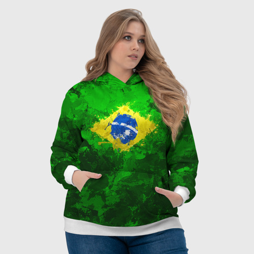 Женская толстовка 3D с принтом Бразилия, фото #4