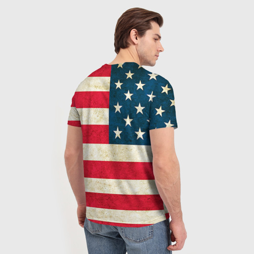 Мужская футболка 3D с принтом США, вид сзади #2