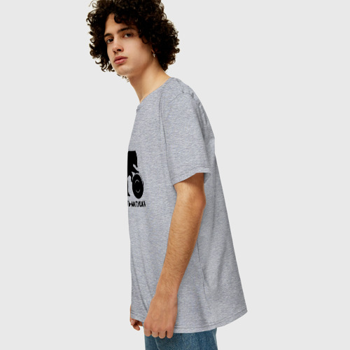 Мужская футболка хлопок Oversize с принтом Нефть-матушка, вид сбоку #3