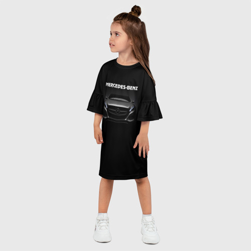 Детское платье 3D с принтом Мерседес, фото на моделе #1